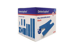 Detectaplast detect. kneuke textielpleister elastisch blauw